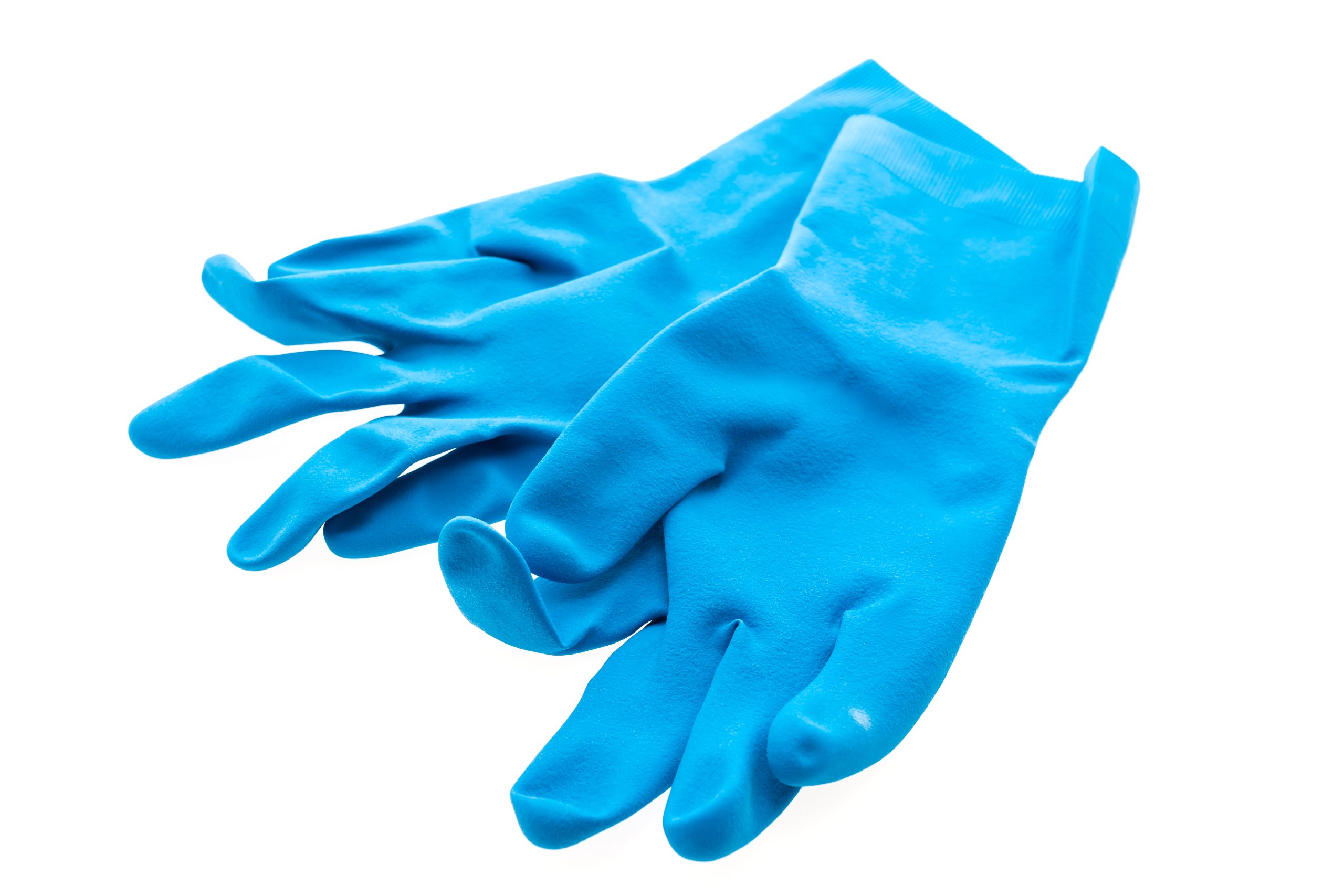 Rubber glove isolated on white Rubber glove isolated on white background